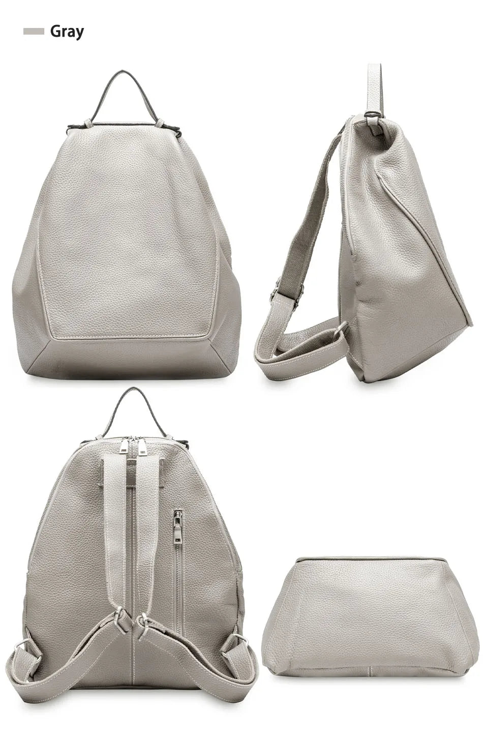Mochila Feminina Elegante de Couro Genuíno Sofia | Backpacks | Cores variadas | Detalhe 12 | Vivièn