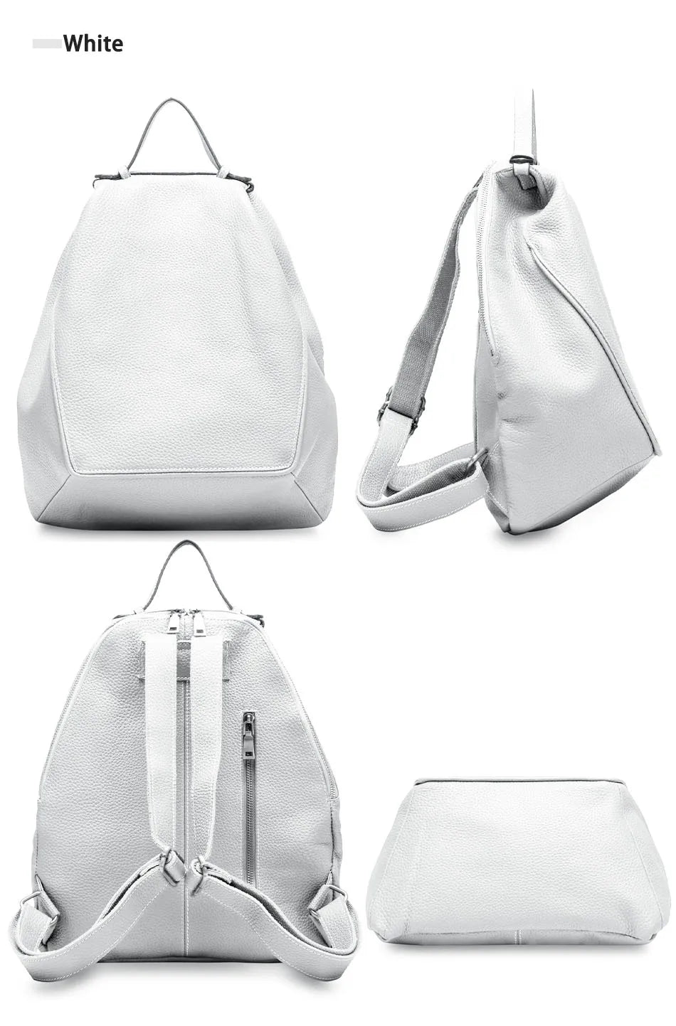 Mochila Feminina Elegante de Couro Genuíno Sofia | Backpacks | Cores variadas | Detalhe 13 | Vivièn